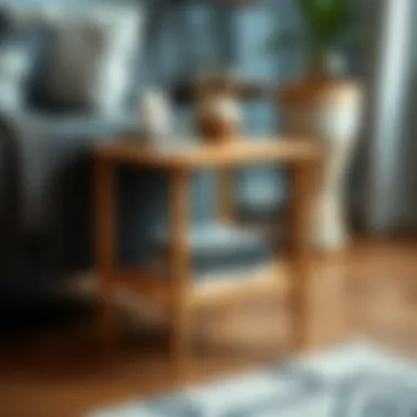 Functional end table with storage options and design features