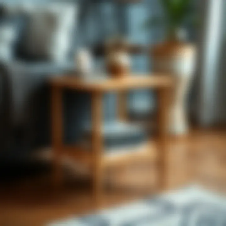 Functional end table with storage options and design features