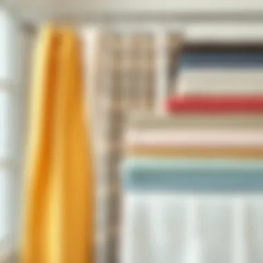 Variety of shower curtain materials displayed