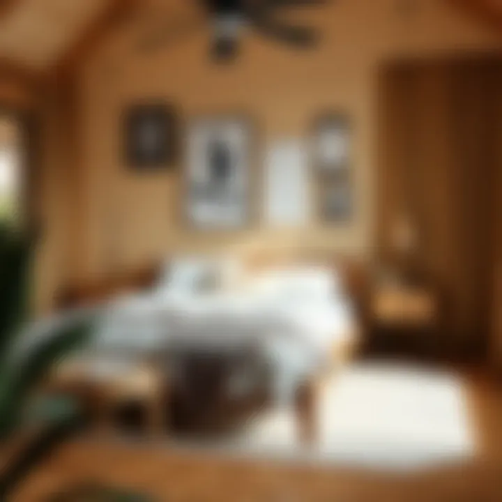 Cozy bedroom setting featuring a 9-inch bed frame