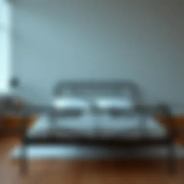 Durable metal bed frame highlighting strength and stability