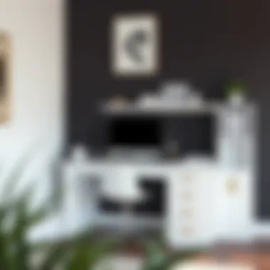 Magnificent Maximizing Space and Style: The White Computer Desk with Drawers and Shelves