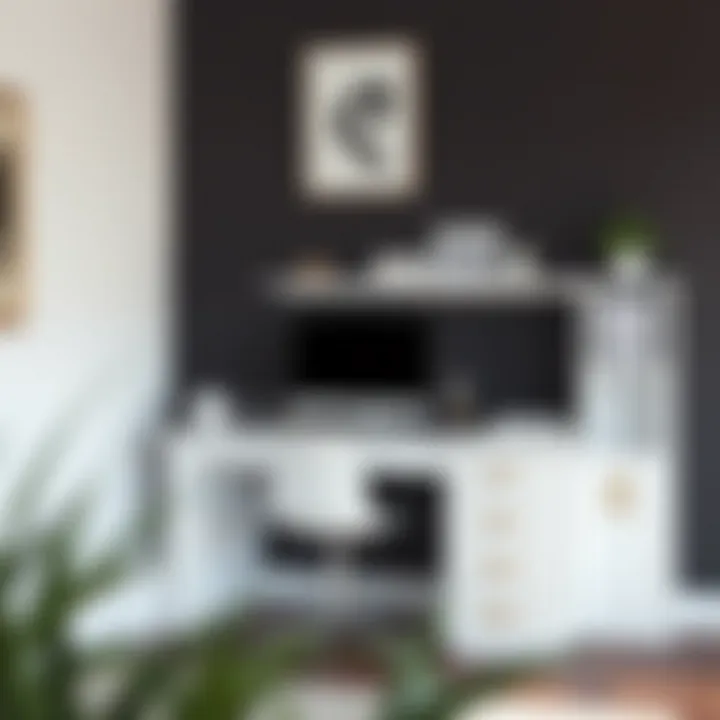Magnificent Maximizing Space and Style: The White Computer Desk with Drawers and Shelves