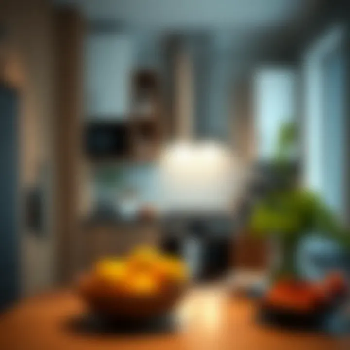 Aesthetic Kitchen with Vertical Plate Holders Aesthetic kitchen design featuring vertical plate holders