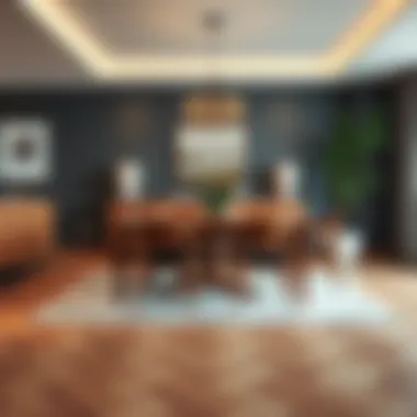 Stylish Wooden Dining Room Set Elegant wooden dining set with modern design