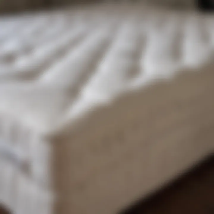 Detailed view of Amsosen mattress materials