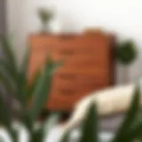 Elegant wooden dresser showcasing design versatility