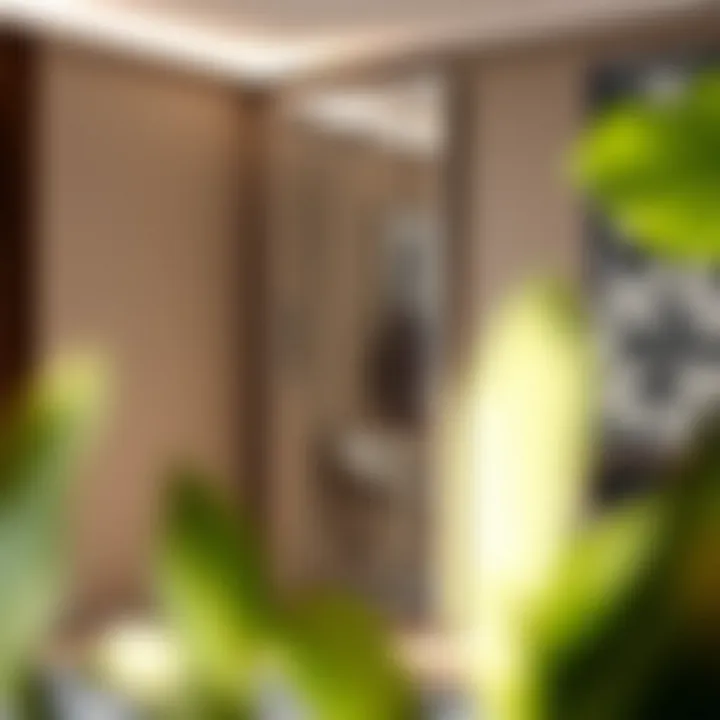 Artistic full length mirror door showcasing unique design