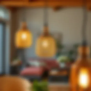 Craftsmanship of bamboo pendant lighting highlighting sustainable materials