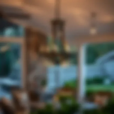 Chic Lighting Solutions for Patios Stylish battery powered chandelier hanging in a cozy patio setting