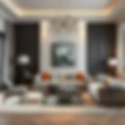 Elegant living room furniture arrangement