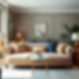 Elegant Couch Design Inside a Chic Home Luxurious couch in a modern living room setting