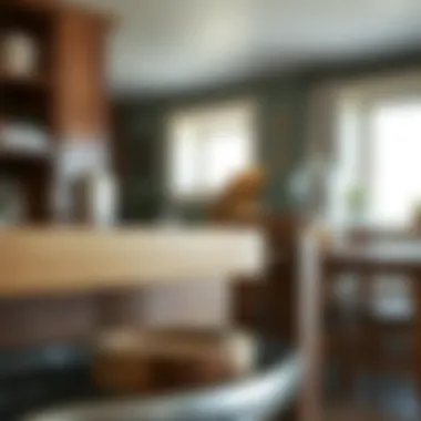 Materials of the Kitchen Cart Close-up view of the materials used in the Better Homes and Gardens kitchen cart