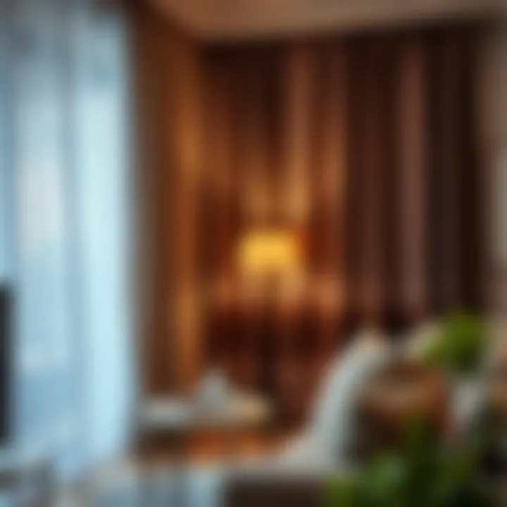 Installation of blackout curtains in an apartment