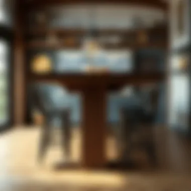 Elegant butcher block table showcasing craftsmanship