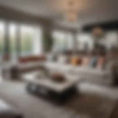 Living Room Integration with Center Couch Table Stylish placement of a center couch table in a living room