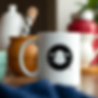 Customized plain coffee mug with a unique design and logo