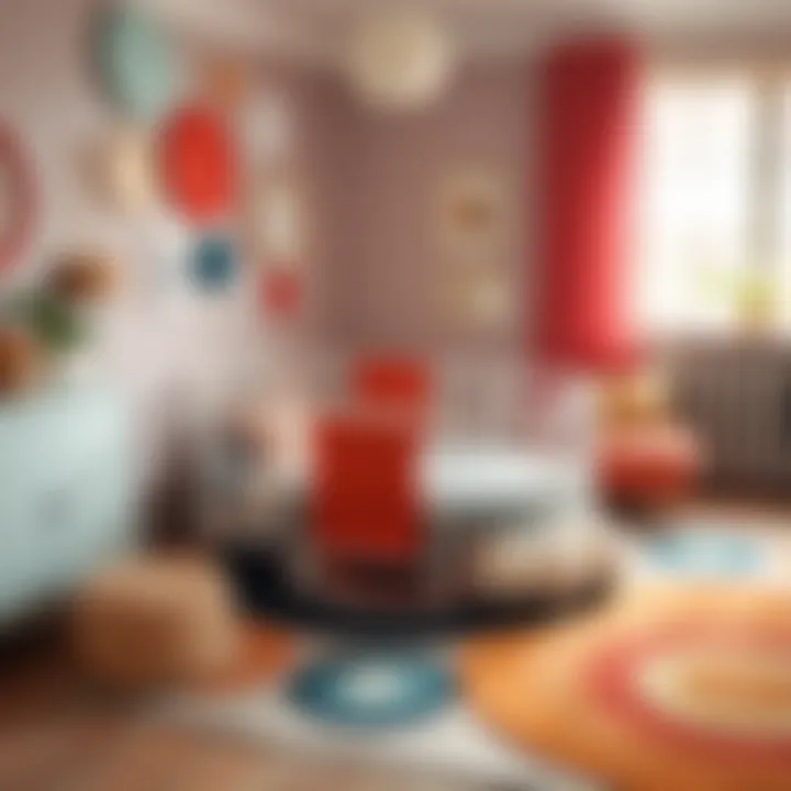Exploring Eclectic Styles of Circle Rugs for Nurseries Colorful and eclectic circle rugs in a playful nursery