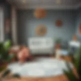 Incorporating Stylish Circle Rugs into Nursery Decor Stylish circle rug in a nursery setting