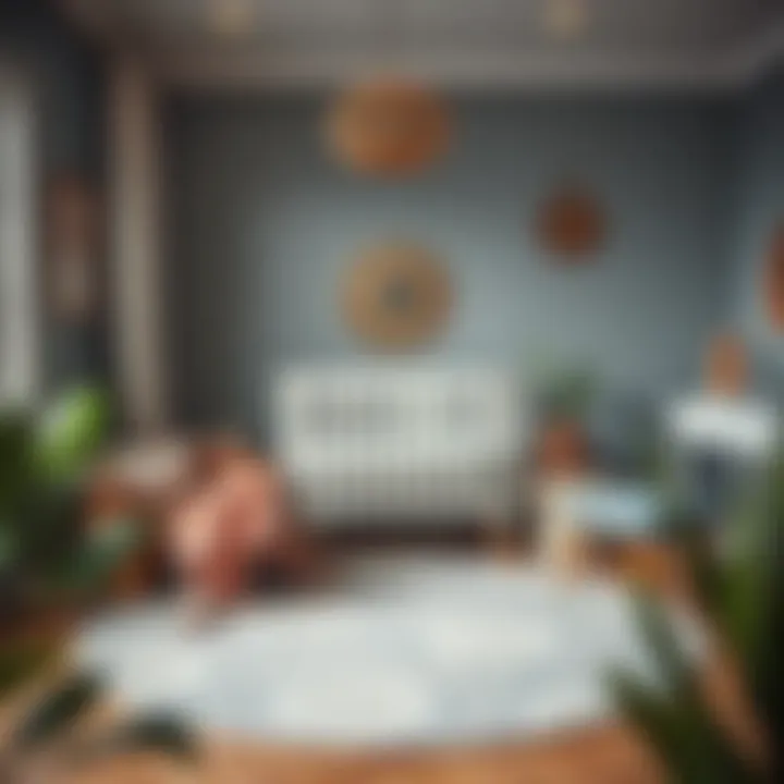 Incorporating Stylish Circle Rugs into Nursery Decor Stylish circle rug in a nursery setting