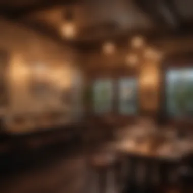 Warm Atmosphere Created by Bistro Lighting A cozy gathering space lit by warm colored bistro lights