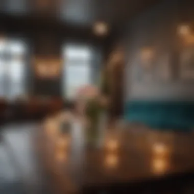 Elegant indoor decor featuring colored bistro lights
