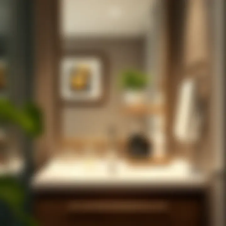 Compact bathroom counter with a two-tier organizer maximizing space