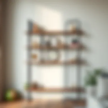 Stylish arrangement of 16-inch shelf units showcasing decorative items and books