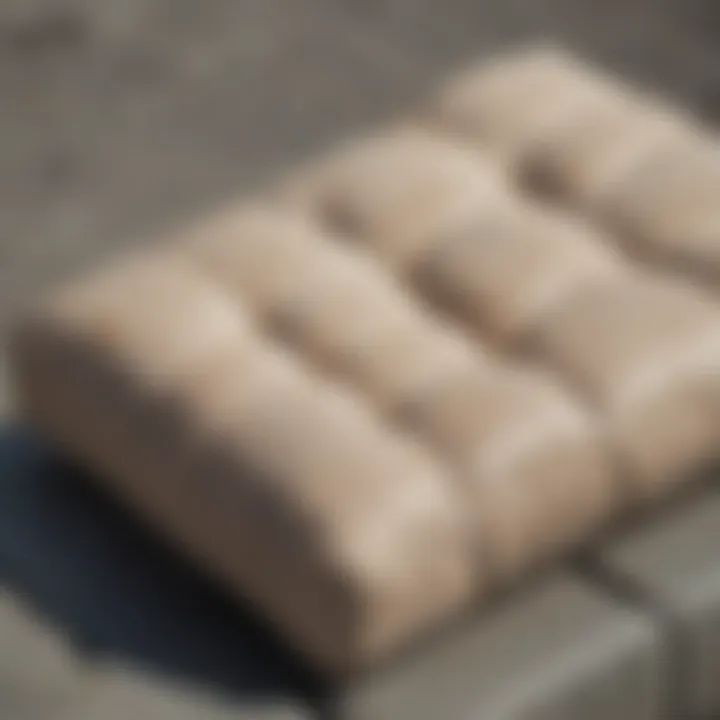 Close-up view of durable cushion material