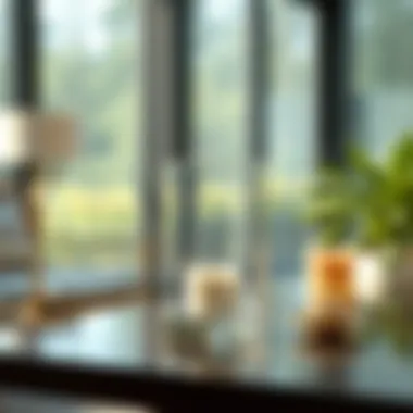 Decorative Glass Cylinder Set in Modern Design Decorative glass cylinder set used in modern interior