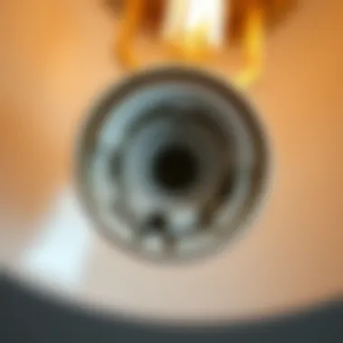 Detailed Components of a Lamp Socket Close-up view of lamp socket components