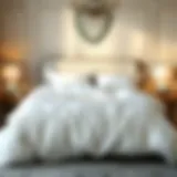 Luxurious white duvet cover on a queen-sized bed