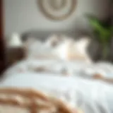 Luxurious cheap cotton bedsheet set displayed on a neatly made bed