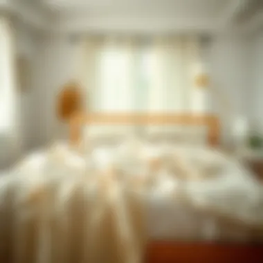 A serene bedroom setting featuring cotton muslin blankets on a neatly made bed, highlighting their aesthetic appeal.