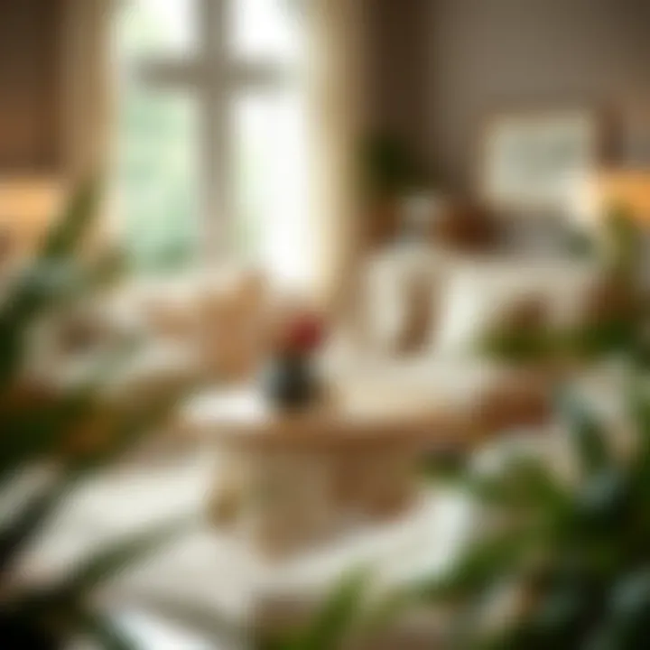 An inviting living room with cotton muslin blankets arranged as decorative elements, enhancing the overall decor.