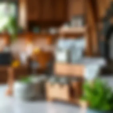 Artisan Spice Rack Design Unique spice rack design incorporating natural materials