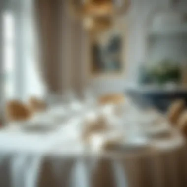 Elegant table setting with luxurious linens