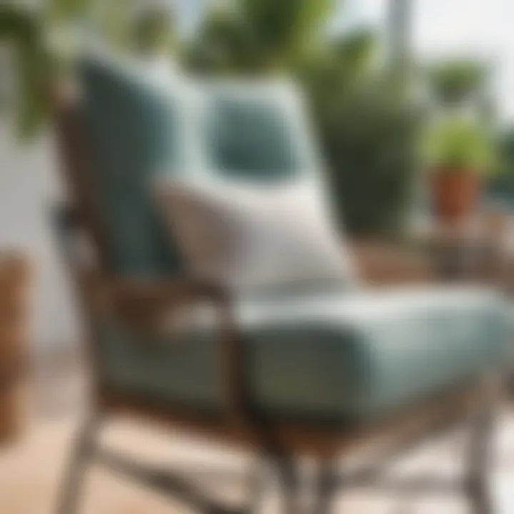 Maintenance tips for outdoor chair cushions on a sunny day