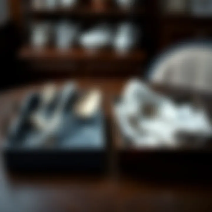 Side by side comparison of traditional and expandable silverware trays