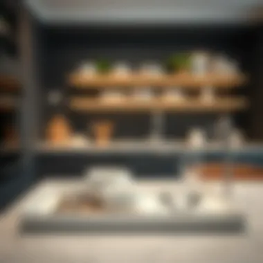 Stylish kitchen showcasing the aesthetic appeal of expandable trays