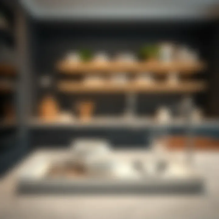 Stylish kitchen showcasing the aesthetic appeal of expandable trays