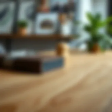 Close-up view of the materials used in a 72 inch table desk