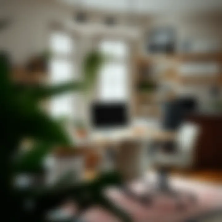 A well-organized workspace featuring a 72 inch table desk