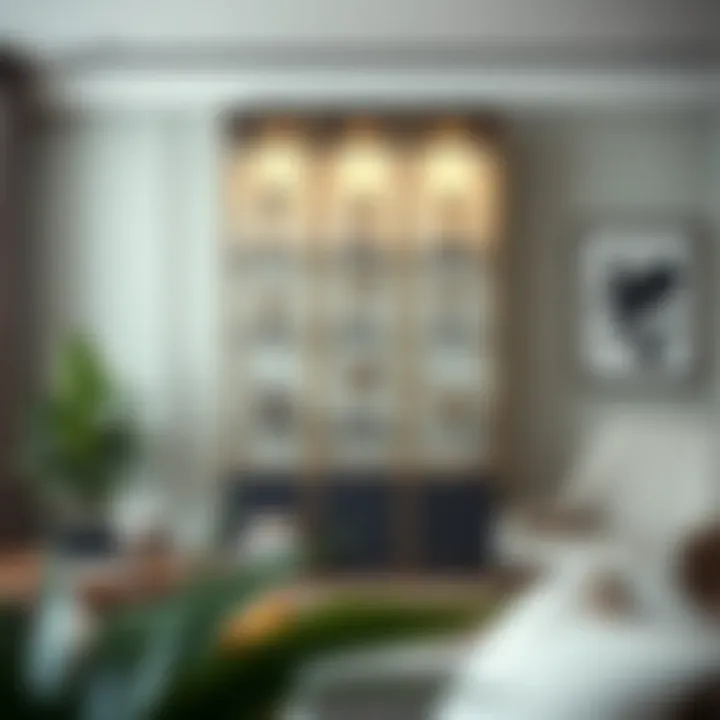 Modern Trophy Case in Stylish Interior Modern trophy case in a stylish interior