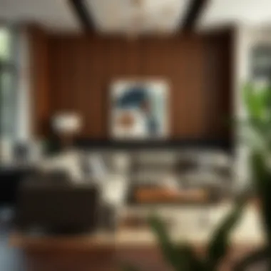 Stylish sectional sofa in a cozy living room setting