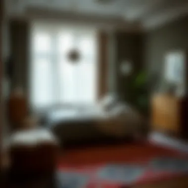 Stylish bedroom featuring a well-chosen area carpet