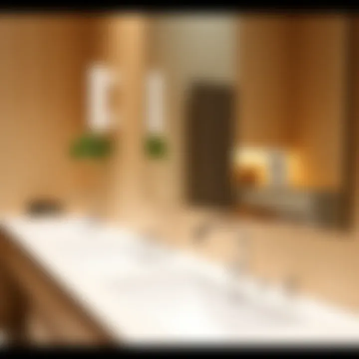 Cohesive Aesthetic in Modern Bathroom Design Trendy bathroom showcasing cohesive aesthetics with sink and faucet match