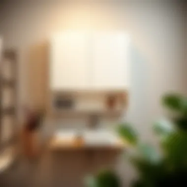 Modern wall cabinet with clever storage solutions