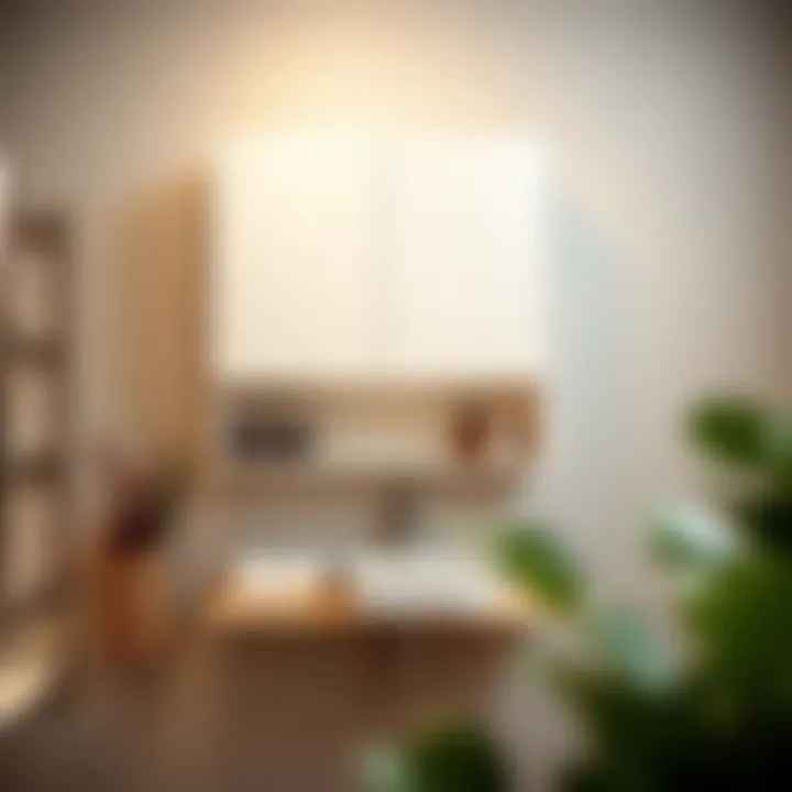 Modern wall cabinet with clever storage solutions