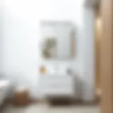 Sleek minimalist bathroom wall cabinet